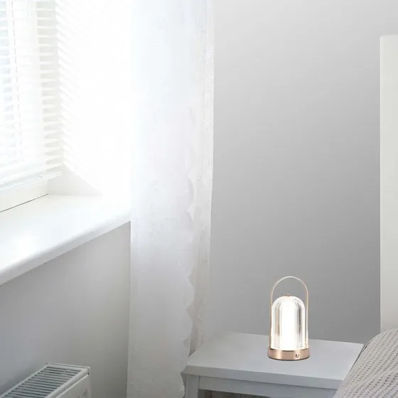 LED bordlampe i antik bronze - Genopladelig 3-i-1 med dæmper