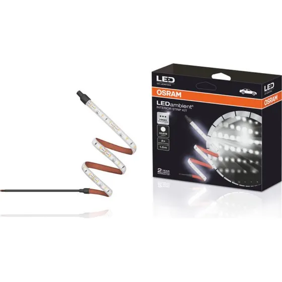 Osram 2 stk. 1,5 m LED interiørbånd til bil, hvid