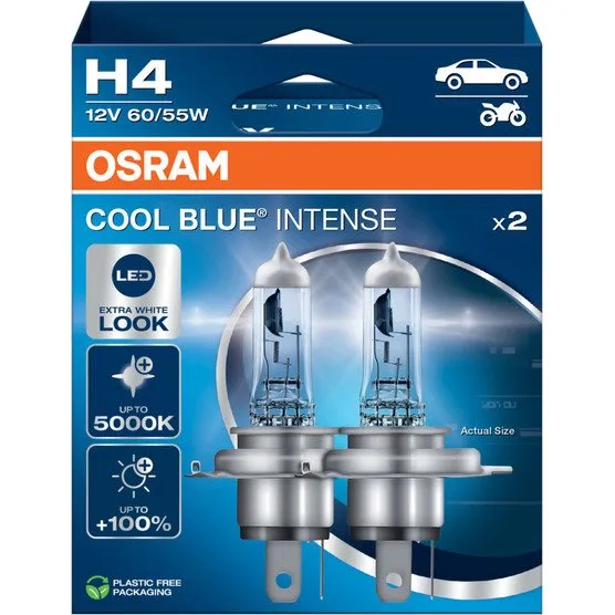 Osram Cool Blue Intense H4 12V 60/55W – Sæt 2 stk.