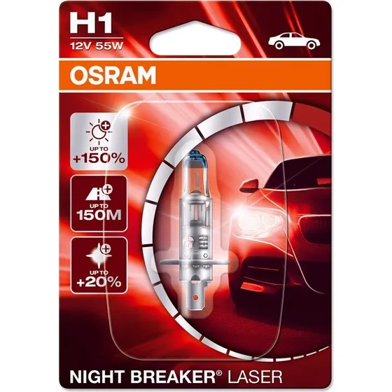 Osram Night Breaker Laser H1 12V/55W – Sæt 2 stk.