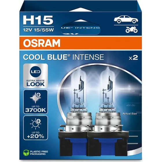 Osram Cool Blue Intense H15 12V 55/15W - 2 stk