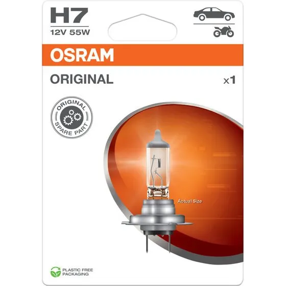 Osram H7 55W 12V halogenpære (12972)