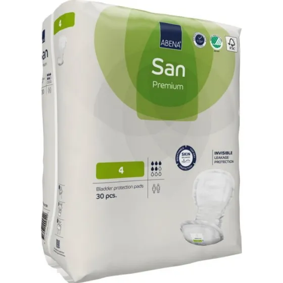 Abena San Premium 4 Grøn - Inkontinensbind 20x42 cm (430 stk)