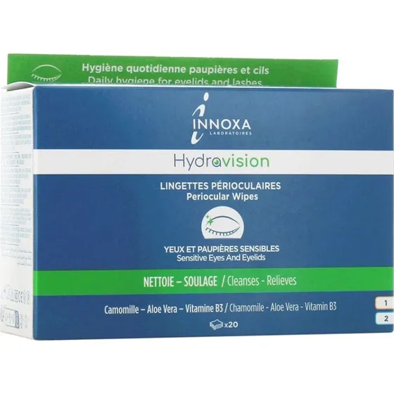Innoxa Hydravision Periocular Wipes til øjne og øjenlåg x20