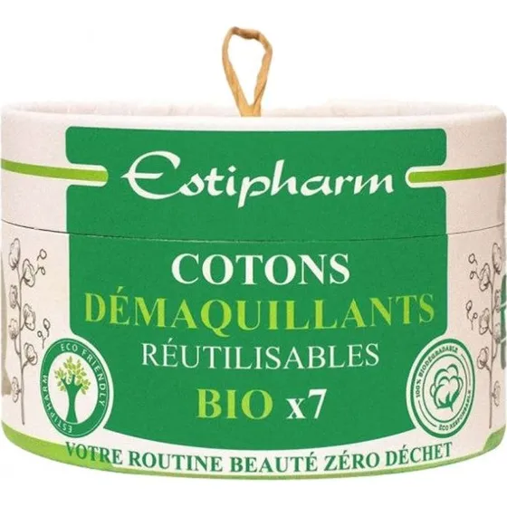 Estipharm Estigreen Cotoni Genanvendelige BIO Makeupfjernere x7