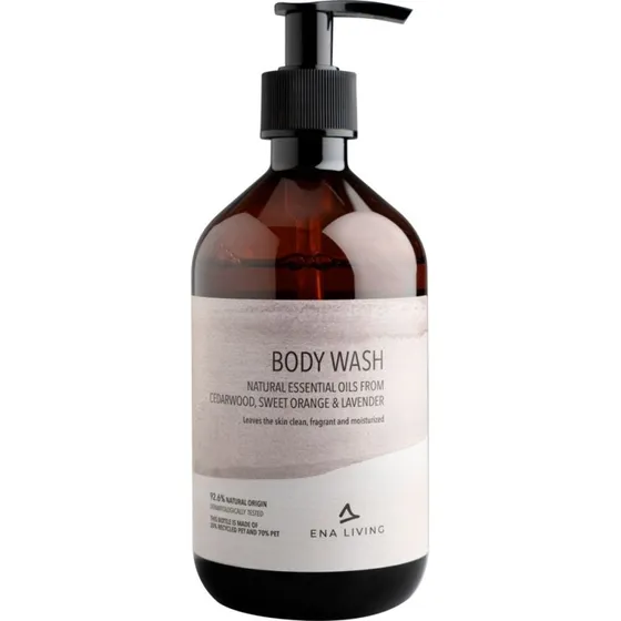 ENA Living Body Wash 500 ml – med pumpe, uden farve