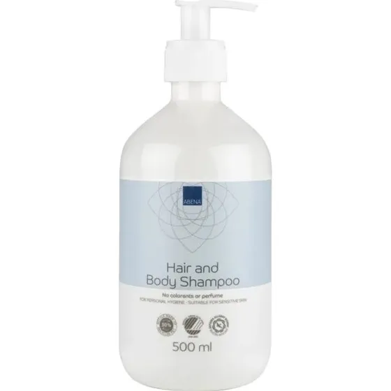ABENA Hår- og Bodyshampoo 500 ml (6 stk) uden farve/parfume