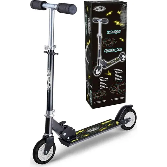 California Løbehjul 50 kg, sort – foldbart & justerbart