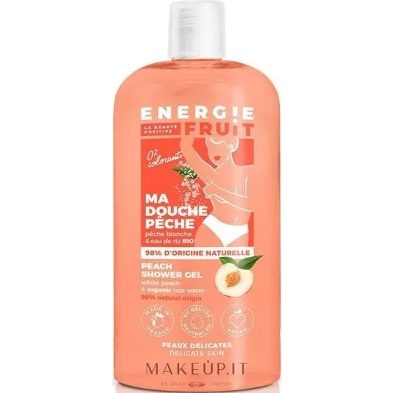 Energia Fruit Shower Gel Hvid Fersken & Risvand 500ml
