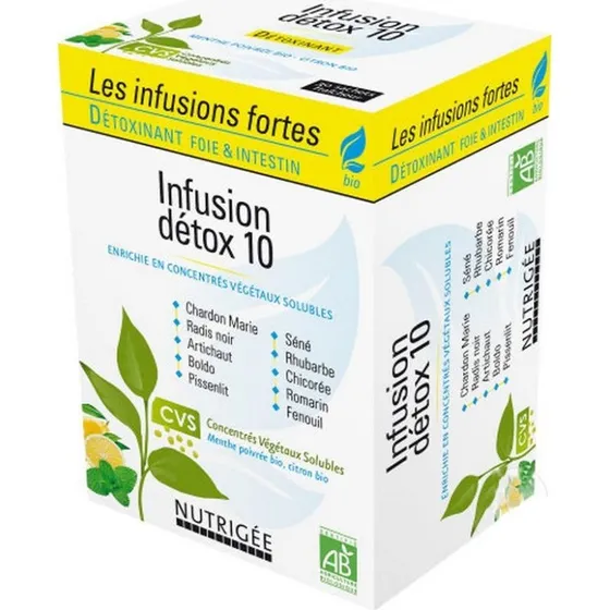 Nutrigée Detox Infusion Bio - 30 poser til lever og tarm