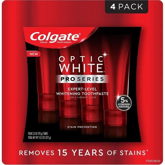 Colgate Optic White Pro Series Stain Shield tandpasta 3,3oz 4-pak