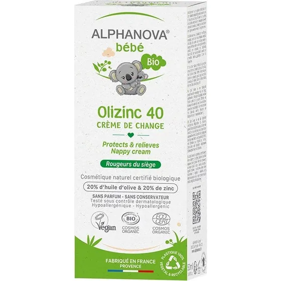 Alphanova Baby Olizinc 40 Organic Changing Cream 50g