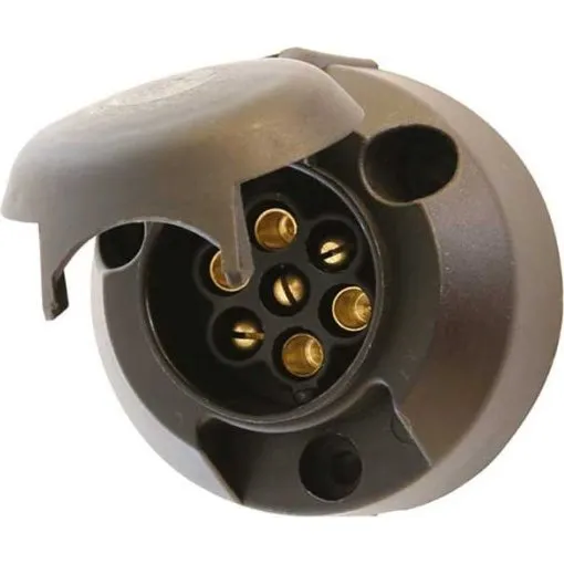 AutoPro 7-polet plastik anhængerstik med låg