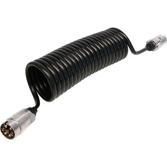 Carpoint Spiralforlængerkabel 7-polet 26–300 cm 0,5 mm²