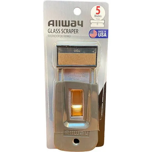 Allway Glasskraber med Soft Grip - Inkl. 5 blade