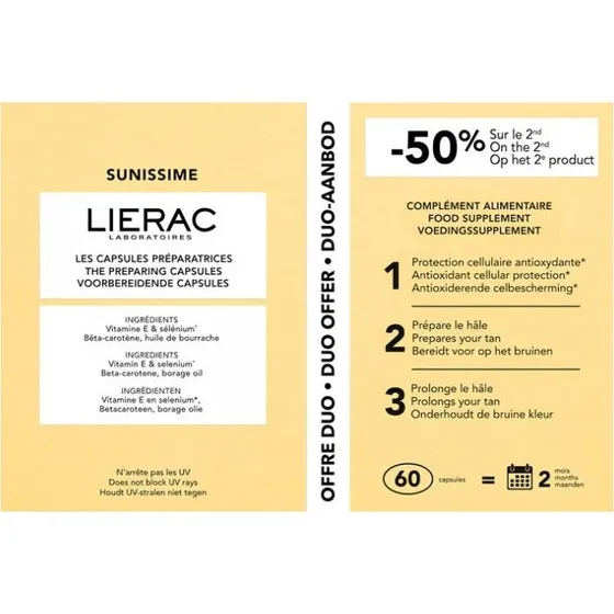 Lierac Sunissime Preparator 2x30 kapsler