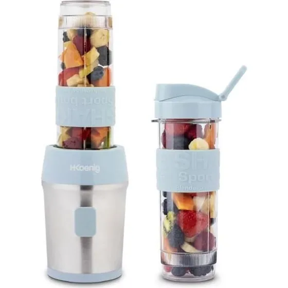 Minimixer SMOO16 Smoothie Maker - 300W - Pastellå - 2 flasker