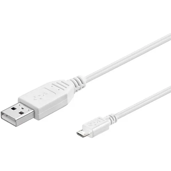 Goobay Micro USB-kabel 0,3 m – hvid