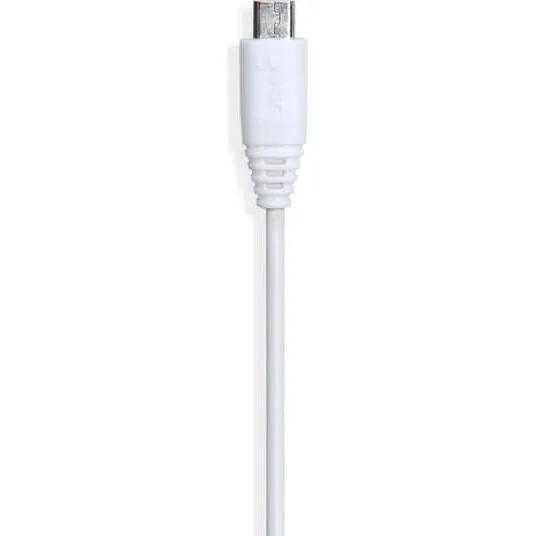 GEAR Micro-USB ladekabel 0,3 m rund hvid