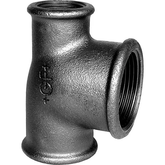 Georg Fischer Tee 90° sort reduceret 1-1/2-1/2''