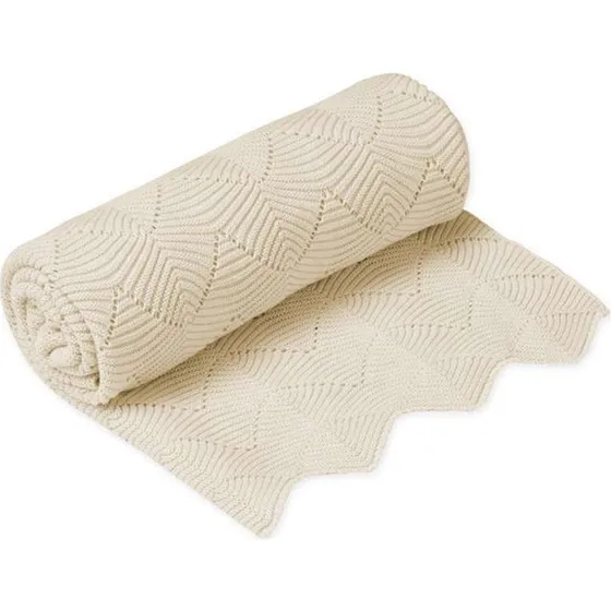 Cam Cam Copenhagen Baby Scallop Knit-tæppe Natural