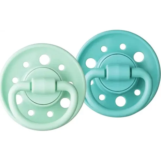 Dodie Lollipop Sæt med 2 Naturgummi-sutter 6-36 mdr. Grøn