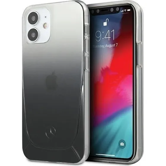 Mercedes Transparent Line Case til iPhone 12 mini - Black