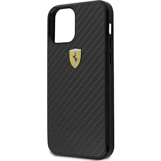 Ferrari On Track Real Carbon Case til iPhone 12 mini - Black