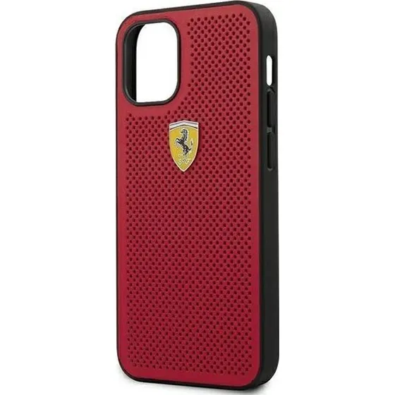 Ferrari On Track Perforated Case til iPhone 12 mini - Rød