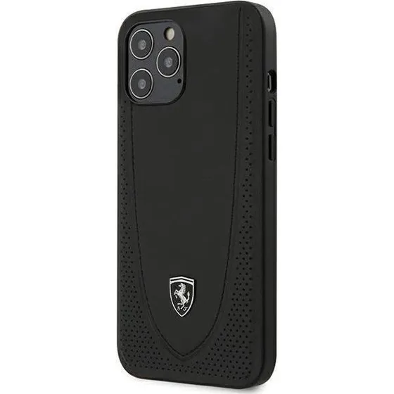 Ferrari Off Track Perforated Case til iPhone 12 Pro Max - Sort