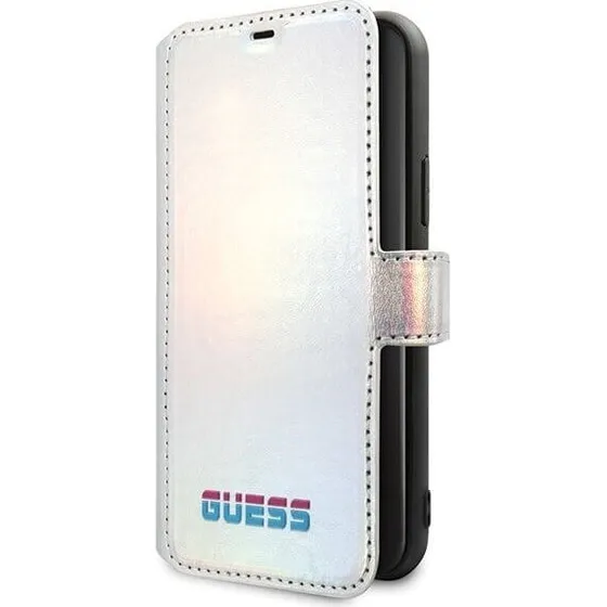 Guess iPhone 11 Pro Max cover book Iridescent Silver