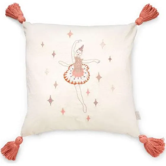 Cam Cam Copenhagen Broderet Pude Ballerina 40x40 cm (Økologisk)