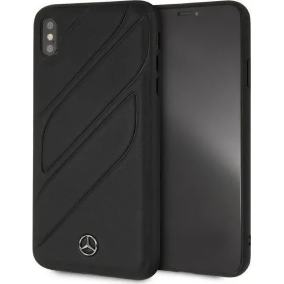 Mercedes-Benz New Organic I Lædercover til iPhone XS Max - Sort
