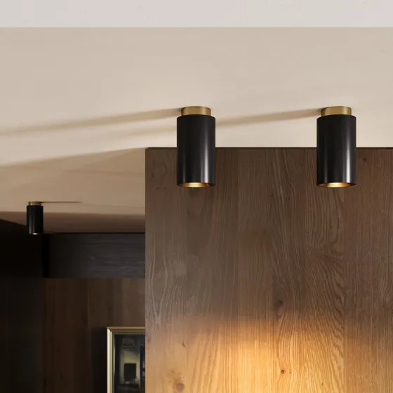 DCW Tobo C85 Loftlampe - Sort/Messing