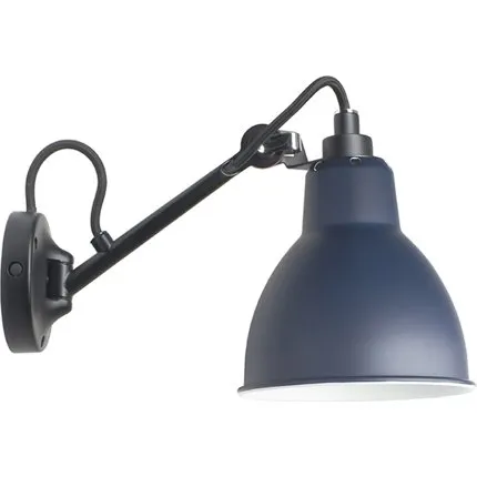 Lampe Gras No 104 væglampe, sort/blå