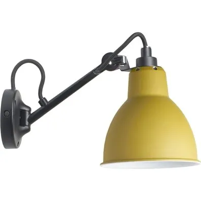 Lampe Gras No 104 væglampe - Sort/Gul
