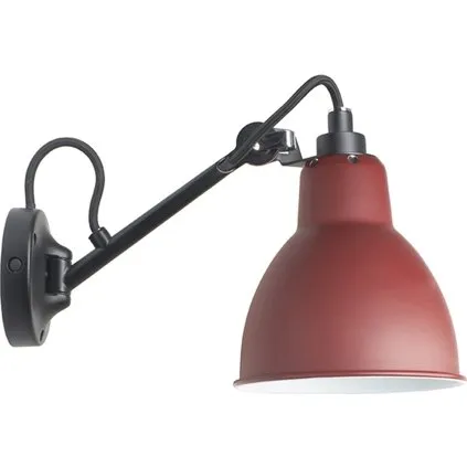 Lampe Gras No 104 væglampe - Sort/Rød