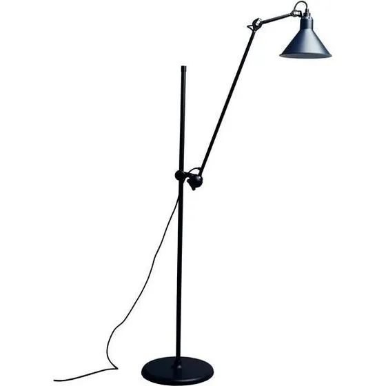 Gras N215 Gulvlampe - Mat Sort & Mat Blå