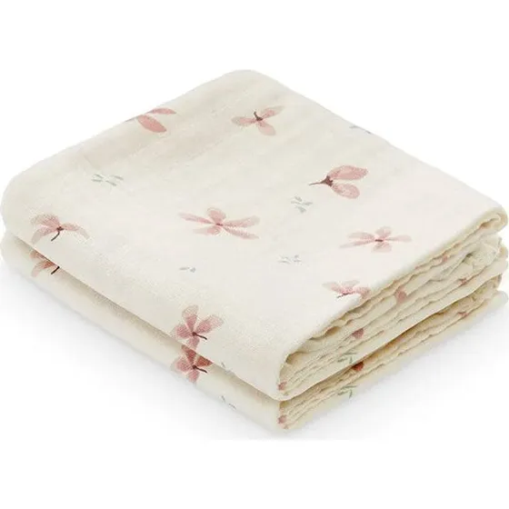 Cam Cam 2-pak muslin stofbleer, Windflower Creme