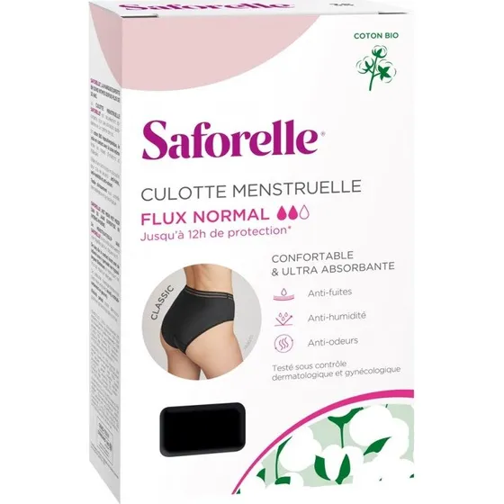 Saforelle Økologiske Menstruationstrusser Normal Flow, Størrelse 42