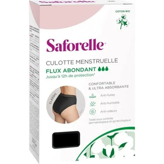Saforelle Klassiske økologiske menstruationstrusser Abundant Flow str. 38