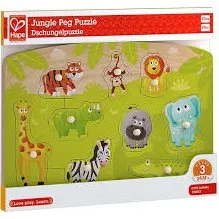 Hape Jungle Træpuslespil med knopper – fra 18 mdr