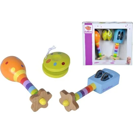 Eichhorn Musiksæt med Maracas og Instrumenter i Træ
