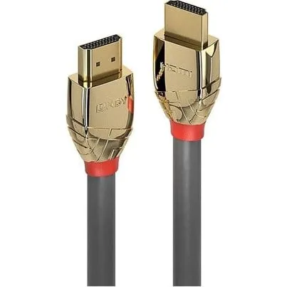 Lindy Gold Line HDMI-kabel med Ethernet, 1 m, Grå