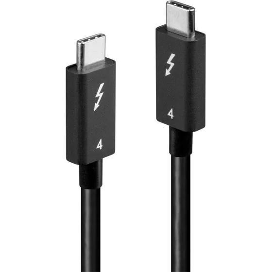 Lindy Thunderbolt 4-kabel - 1 m - Sort