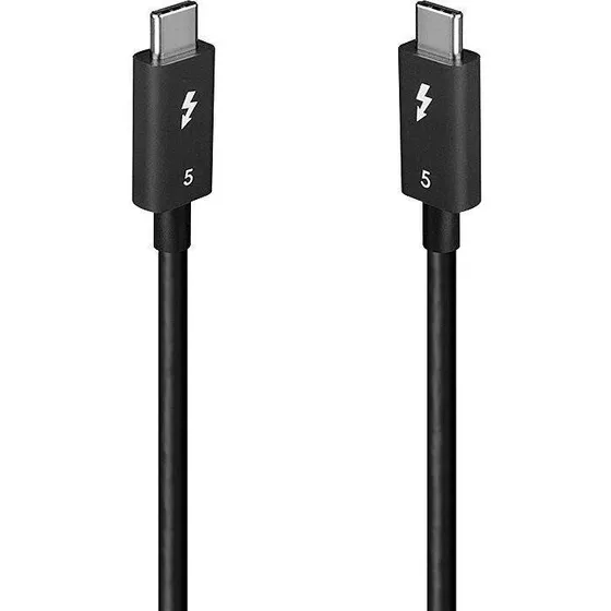 LINDY Thunderbolt 5-kabel, 1 m, 80 Gbit/s, sort