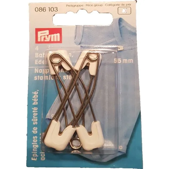 Prym Sikkerhedsnåle med børnesikring 55 mm - 4 stk