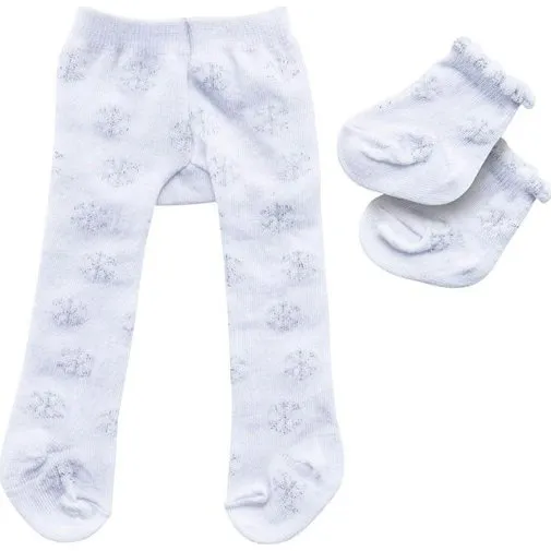 Heless Doll Tights with Socks - Snowflakes 28-35 cm