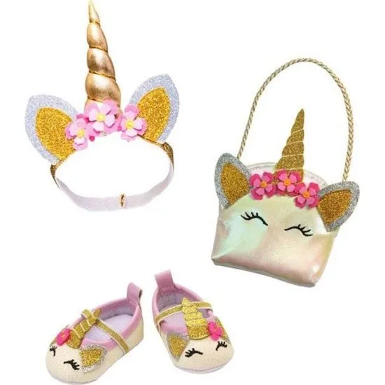 Heless Glitter Unicorn tilbehørssæt til dukker 30-34 cm