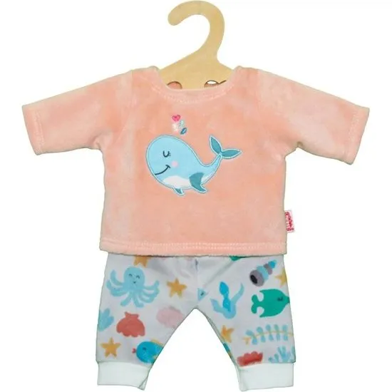 Heless Dolls Fluffy Pyjamas Pink Whale 28-35 cm